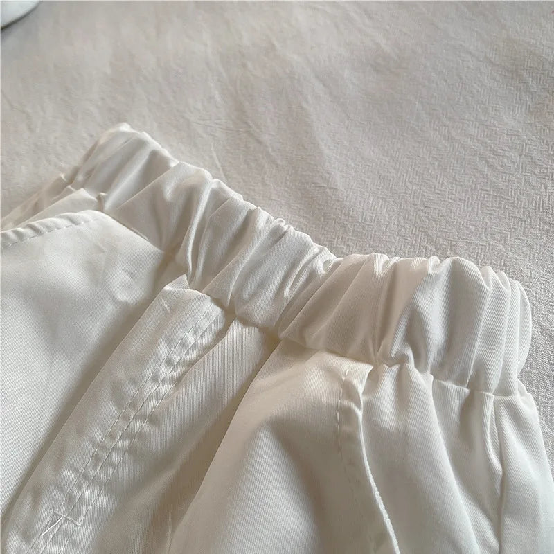 MQTIME  -  2Piece 2025 Summer Baby Boy Clothes Korean Fashion Casual Letter Short Sleeve Black Tops+Shorts Clothings Children's Sets BC2116