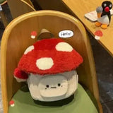 MQTIME  -  2024 New Cartoon Mushroom Backpack Autumn Winter Anime Plush Cute Doll Bag Christmas Gift Cute Anime Backpack