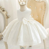 MQTIME  -  Elegant Dresses For Girls Christmas Solid Lace Girl Party Dress Princess Birthday Wedding New Year Costume Clothes 1-6T