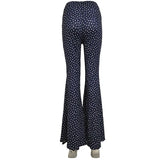 MQTIME  -  Casual Sexy Basic Solid Flare Pants Slim Low-Waisted Skinny Pants Women 2025 Autumn Spring Fashion Streetwear Dot Prined