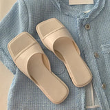 MQTIME  -  Fashion Summer Open Toe Women Slippers Slip on Outdoor Soft Flats Heel Slides High Quality Beach Vacation Sandalias