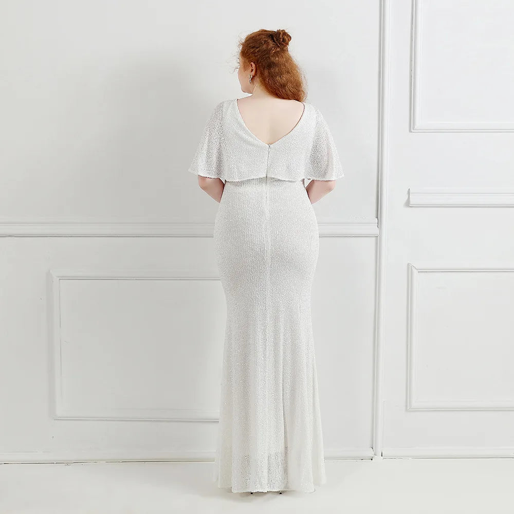 MQTIME  -  Sequins Maternity Photography Long Dresses Stretchy Pregnant Woman Party Dress For Photo Shoot