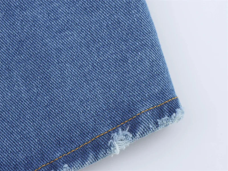 MQTIME  -  Spring/Summer New European and American Style Women's Fashion Sexy Spicy Girl Versatile Strap Denim Top