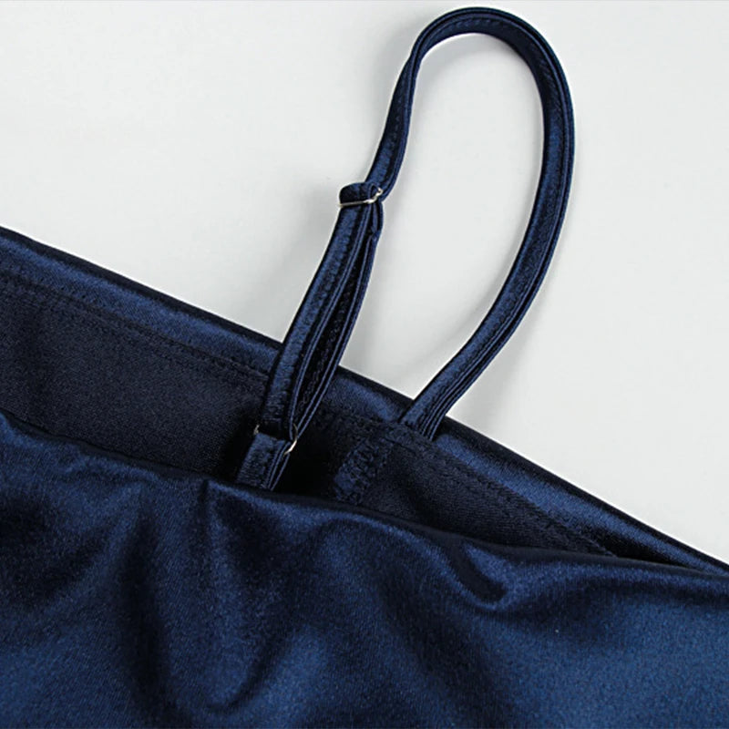 MQTIME  -  2025 Summer Retro Style Satin Spaghetti Strap Evening Dress Fashion High Waist A-line Ruched Banquet Gowns for Laies