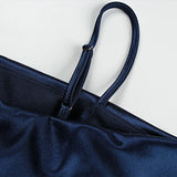 MQTIME  -  2025 Summer Retro Style Satin Spaghetti Strap Evening Dress Fashion High Waist A-line Ruched Banquet Gowns for Laies