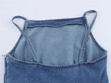 MQTIME  -  Spring/Summer New European and American Style Women's Fashion Sexy Spicy Girl Versatile Strap Denim Top