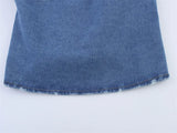 MQTIME  -  Spring/Summer New European and American Style Women's Fashion Sexy Spicy Girl Versatile Strap Denim Top