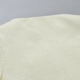 MQTIME  -  Y2k Pearl Dress Sets Women Autumn Long Sleeve Coat And Mini Dress Two Piece Sets Femme Sexy Strapless Dress Matching Sets