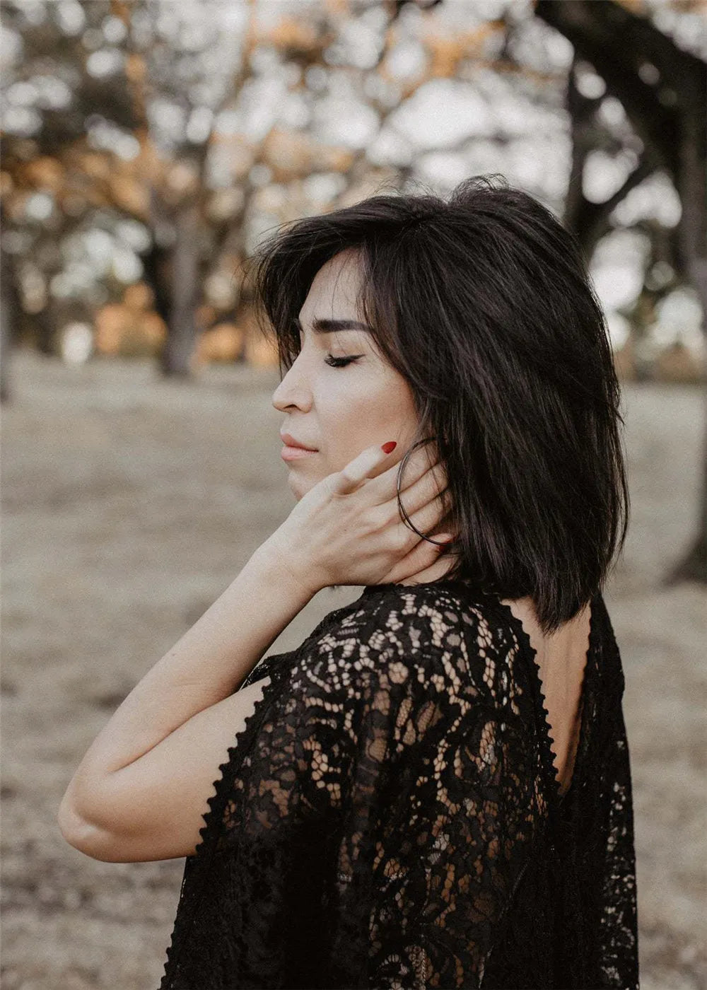 MQTIME  -  Sexy Black Lace Pregnancy Dress For Photo Shoot Fancy Maternity Dresses Photography Prop Split Side Pregnant Women Maxi Gown