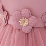 MQTIME  -  Baby and Girl's New Sticker Bubble Sleeve Bow Sweet and Cute Fashionable Mesh Princess Dress Christmas Wedding Flower Girl Dress