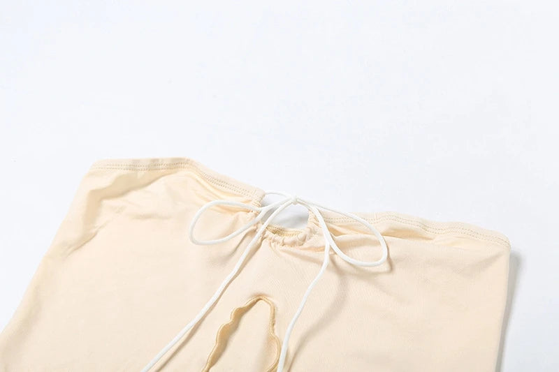 MQTIME  -  Maternity Photo Shoot Dress Maternity Photography Backless Irregular Hem Strapless Half Dress for Parties