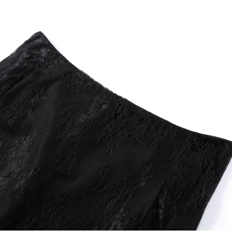 MQTIME  -  Elegant Tube Top Lace Long Skirts Sets Women Strapless Sleeveless Slim Tops See Through Skirt 2025 Summer Chic Lady Party Outfit