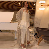 MQTIME  -   Elegant Sequin Women's Cardigan Chic Full Sleeve Oversize Long Jackets Female 2025 Autumn Fashion New Lady High Street Outwears