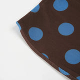 MQTIME  -  2025 Women Color Contrasting Dot Print Irregular Skirt Vacation Style Slimming Wrapped Hip Mesh Half Skirt All-match Outfit