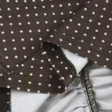 MQTIME  -  French lace up bow polka dot breasted short top with retro style, pleated waist, slimming effect, versatile short sleeved shirt