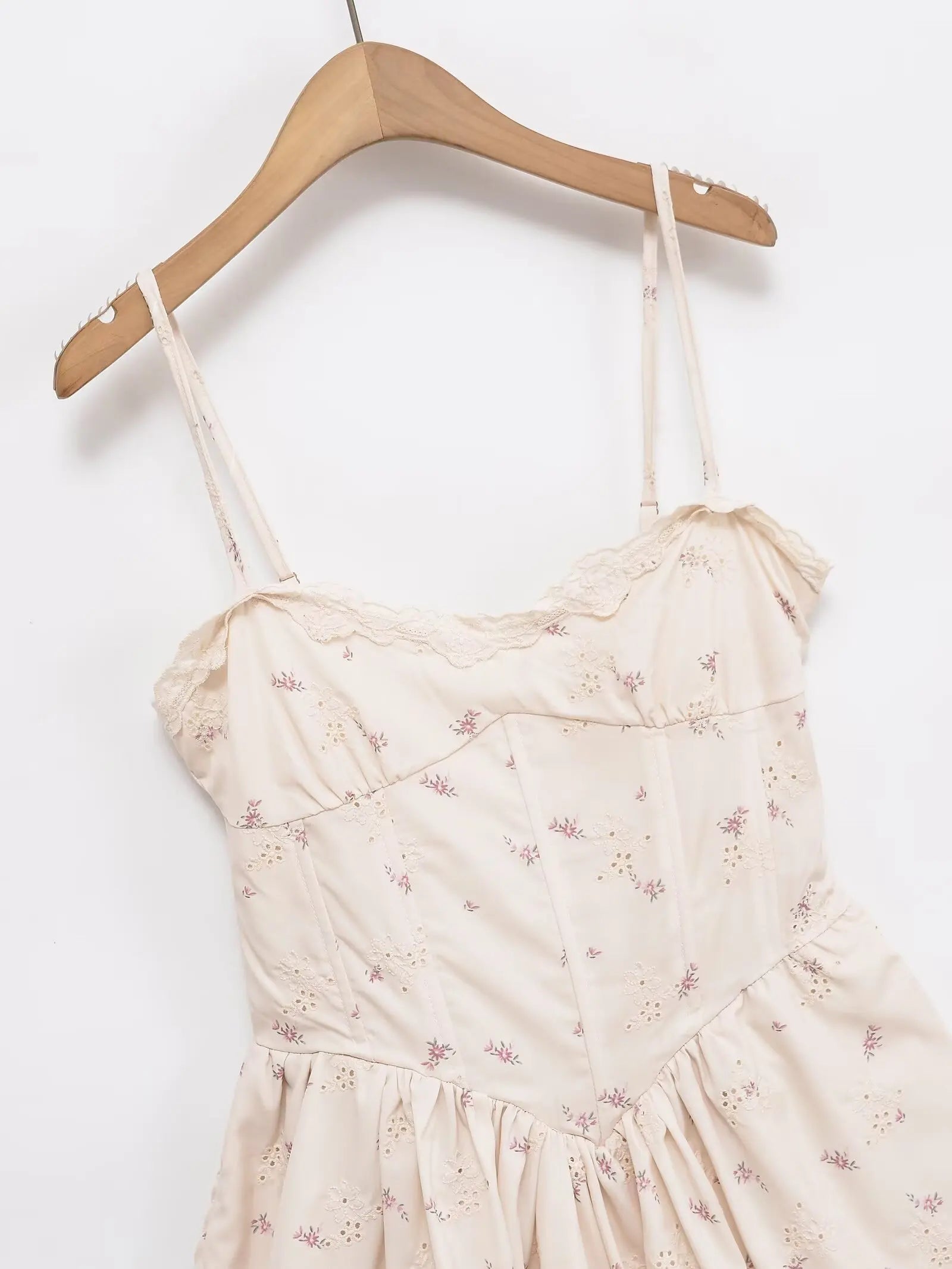 MQTIME  -  women's summer new casual fashion temperament slim print poplin bra-style suspender short dress