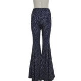 MQTIME  -  Casual Sexy Basic Solid Flare Pants Slim Low-Waisted Skinny Pants Women 2025 Autumn Spring Fashion Streetwear Dot Prined
