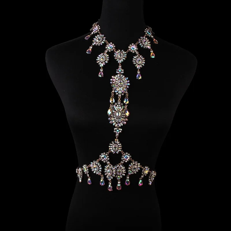 MQTIME  -  New Maternity Photography Sexy Chain Body Shoulder Necklace Rhinestone Props for Pregnant Women Photographer Accessories