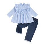 MQTIME  -  Cute Toddler Girl Winter Outfits Knit Sweater Fleece Lined Leggings 2 Pcs Set with Pom Pom Hat and Mittens