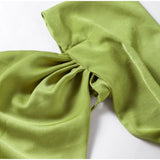 MQTIME  -  Elegant Satin Long Dresses Women Chic Fashion Solid Slim High Waits Female Robe With Ribbon Summer Lady Party Vestidos 2025 New