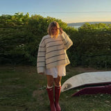 MQTIME  -  New Autumn Knitted Sweater For Women Loose O Neck Soft Warm Pullover Casual Warm Knit Outwears 2025 New Famale Autumn Clothing