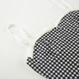 MQTIME  -  New Plaid Lace Flare Pants Sets Patchwork Elegant Women Casual Two Piece Suit Streetwear Sweet Tank Top Autumn Slim Fit Set