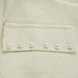 MQTIME  -  Y2k Pearl Dress Sets Women Autumn Long Sleeve Coat And Mini Dress Two Piece Sets Femme Sexy Strapless Dress Matching Sets