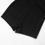 MQTIME  -  Women Fashion Commuter Clothing Color Contrasting Zipper Turn-down Neck  Long sleeved Tight Sexy High Waist Shorts Jumpsuit