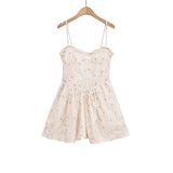 MQTIME  -  women's summer new casual fashion temperament slim print poplin bra-style suspender short dress