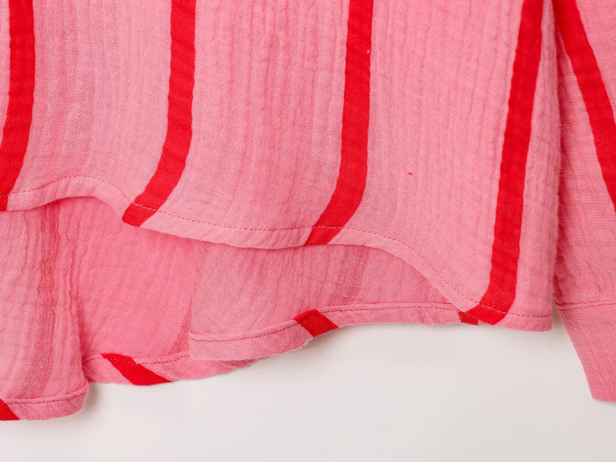 MQTIME  -  summer women's casual simple striped square collar long-sleeved shirt top + elastic waist wide-leg trousers