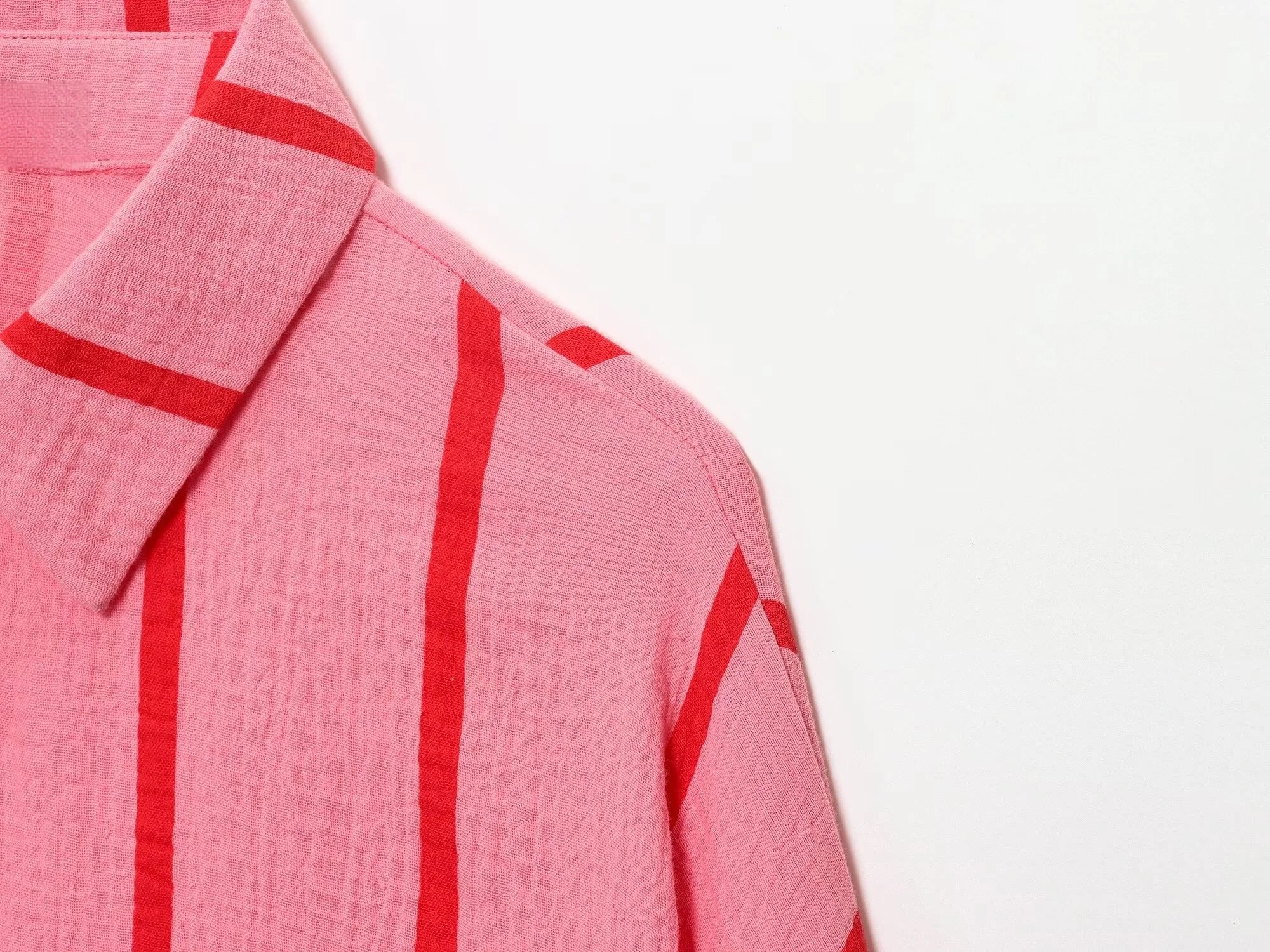 MQTIME  -  summer women's casual simple striped square collar long-sleeved shirt top + elastic waist wide-leg trousers