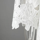 MQTIME  -  Water-Soluble Lace In Vogue Women's Skirt Suit Hollow Loose Top White Black Red Straight Long Party Skirt New Design In Stock