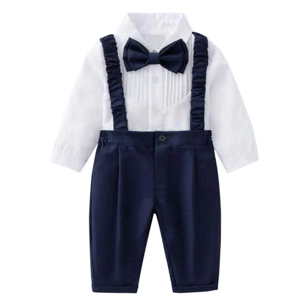 MQTIME  -  Page Boy Suit Toddler Tailored Spring Clothes Child Birthday Party Wedding  White Shirt+Pant Back to School Party Outfit Fashion