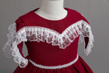 MQTIME  -  Luxury Christmas Baby Dresses Ruffle Sleeve Layers Clothes Child Girl Pink Girls Summer Wedding Dresses For Party 2-10 Years