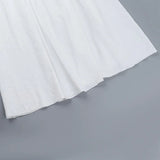 MQTIME  -  Summer European Style Tube Top High Waist A-Line Dress New Sexy Beach Vacation Solid Sleeveless Dresses Hollow Out Maxi Dress