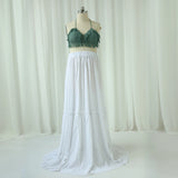 MQTIME  -  Maternity Photography Props Dress Linen Cotton Long Skirt&Knit Camisole Top Pairing Wilderness Style Photography Clothing