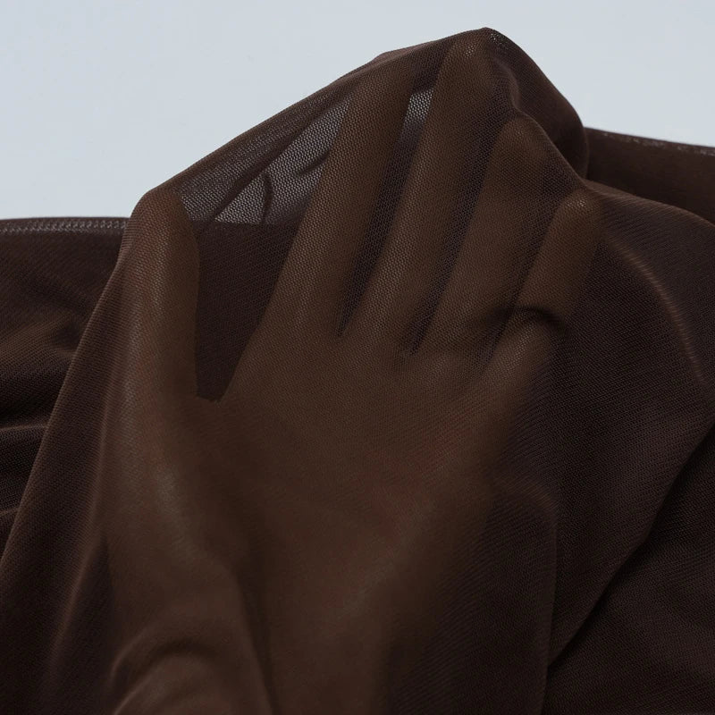 MQTIME  -  Women Sexy Strapless Mesh Patchwork Irregular Hem Party Long Dress Pleated Tight Backless Club Sleeveless Summer Vestidos