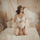 MQTIME -  Sexy Maternity Bodysuit Pregnant Photo Shoot Stretch Camisole Shirt Photography Clothes For Pregnancy Woman Basic Tops