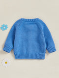 MQTIME  -  Adorable Infant Knitted Cardigan with Cute Duck Design Cozy Round Neck Button-up Sweater for Baby s Casual Winter Wardrobe