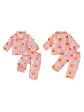 MQTIME  -  2Pcs Boys Christmas Pajamas Set Long Sleeve Reindeer Print Button Down Shirts and Pants Set Sleepwear for Winter