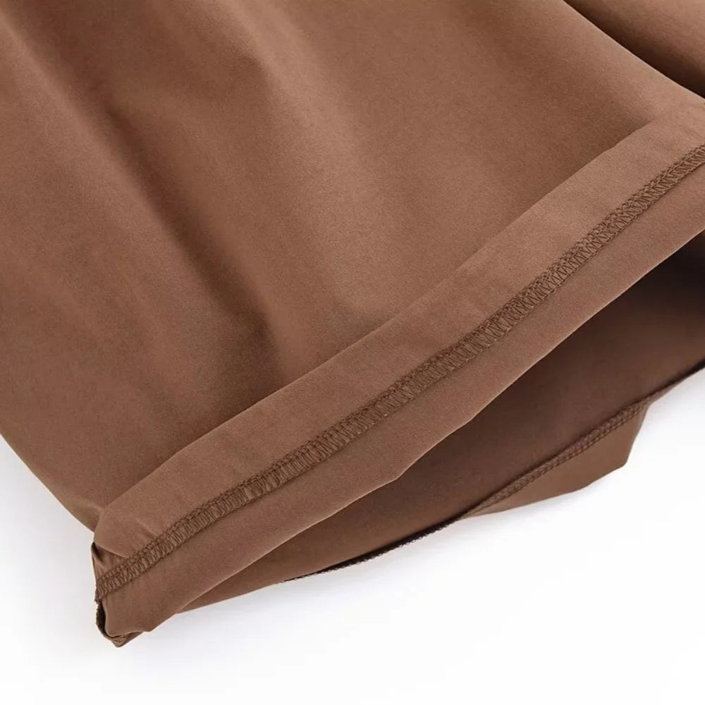 MQTIME  -  summer women's clothing casual versatile fashion with belt temperament loose mid-waist pleated casual shorts