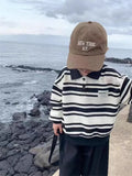 MQTIME  -  Kids Striped Sweatshirt New Autumn Spring Boys Long Sleeve Pullover Baby Cotton Lapel Polo Tops Children Clothes 1-6 Years