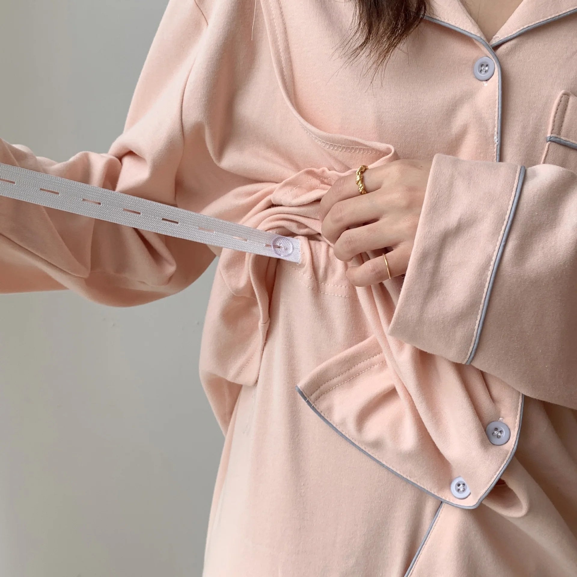 MQTIME  -  100% Cotton Breast Sleep Maternity Clothes For Pregnant Women Pregnancy Autumn Pajamas Nursing Clothing Nightwear