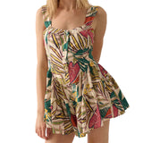 MQTIME  -  Elegant V-Neck Lace Dress Sleeveless  Fit Cocktail Party Dress with Zipper Closure and Floral Embroidery