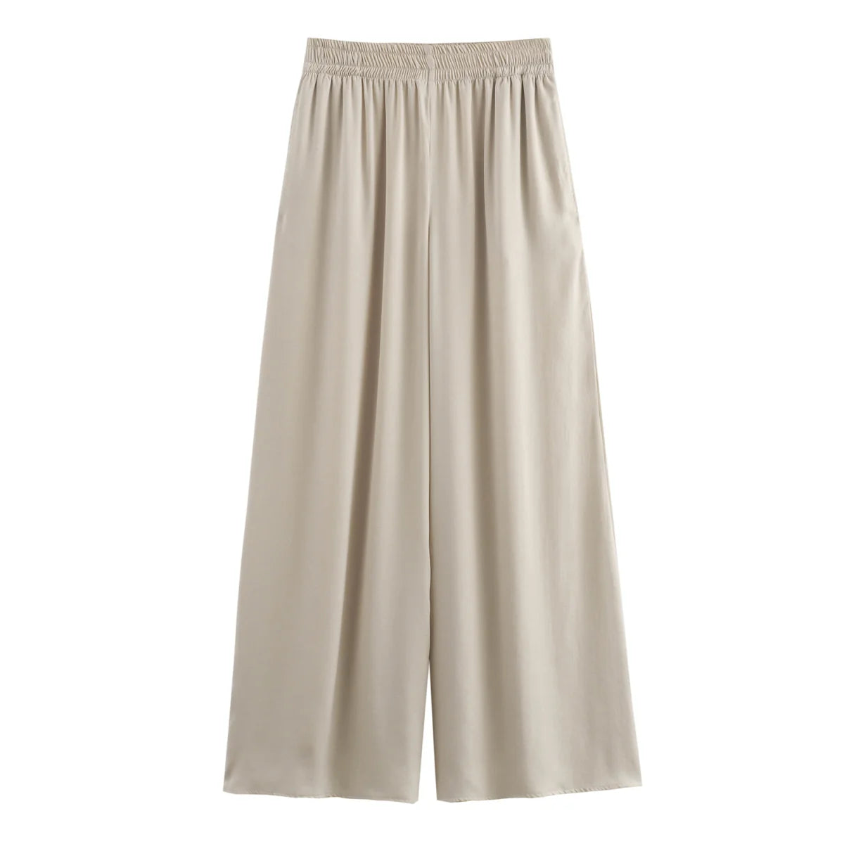 MQTIME  -  summer new women's clothing versatile loose elastic waist high waist wide leg casual trousers