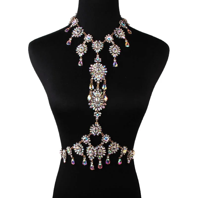 MQTIME  -  New Maternity Photography Sexy Chain Body Shoulder Necklace Rhinestone Props for Pregnant Women Photographer Accessories