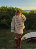 MQTIME  -  New Autumn Knitted Sweater For Women Loose O Neck Soft Warm Pullover Casual Warm Knit Outwears 2025 New Famale Autumn Clothing