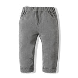 MQTIME  -  3Piece Spring Autumn Newborn Boy Clothes Korean Fashion Gentleman Plaid Cotton Vest+Tops+Pants Baby Clothing Kids Outfit BC1510