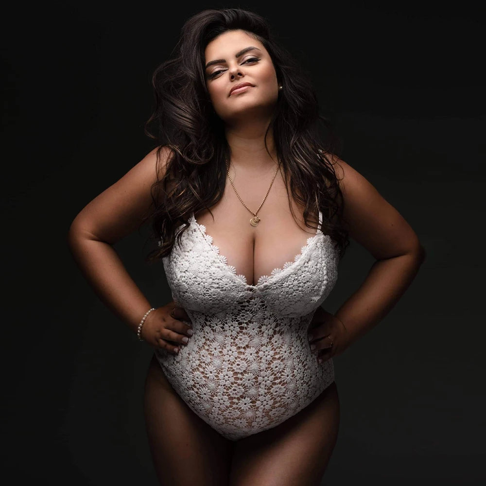 MQTIME -  Sexy Maternity Bodysuit Pregnant Photo Shoot Stretch Camisole Shirt Photography Clothes For Pregnancy Woman Basic Tops