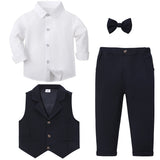 MQTIME  -  Toddler Suit Baby Boys Easter Outfit kids Christening Baptism Set Formal Wedding Birthday Party Gift Chirtmas Halloween Tuxedo